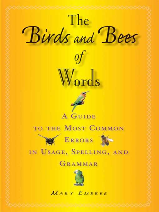 Title details for The Birds and Bees of Words by Mary Embree - Available